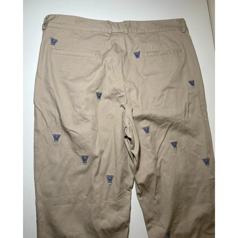 Villanova Men's Embroidered Khaki Pants | 38 X 35 - Picture 2 of 11